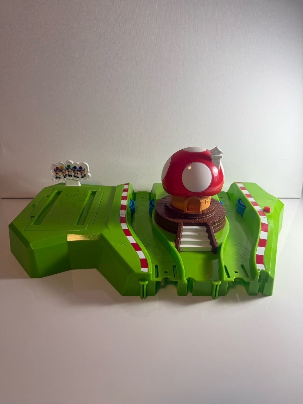 Mario Kart Hot Wheels Circuit Track Parts Auto Launcher Base Toad Mushroom WORKS